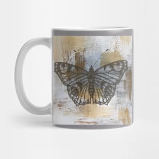 Gold And Grey Textures Butterfly A1 Mug